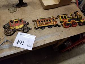 lot 491 image: Train Set Wall Art