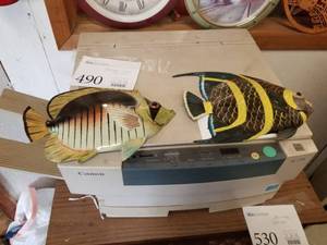 lot 490 image: Lot of (2) Fish Decorative Wall Art