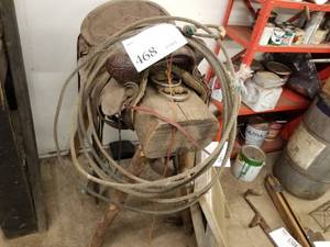 lot 468 image: Horse Saddle, Saddle Stand, Lasso