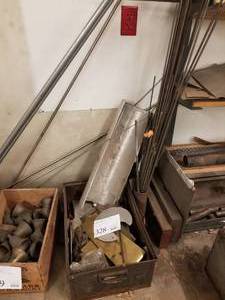 lot 328 image: Steel Rods, Metal Rods, Ductwork, Scrap Metal, Metal Bin