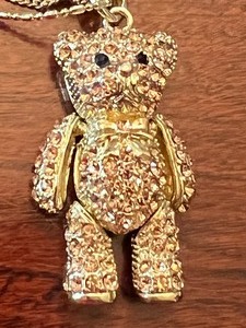 lot 127 image: Adorable Gold Tone Sparky Panda Bear Necklace