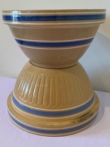 lot 56 image: Two Vintage Pottery Mixing Bowls