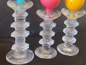 lot 72 image: Three Piece iittala Candle Holder Set