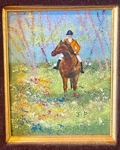 lot 69 image: Enamel on Copper Lovely Framed Art