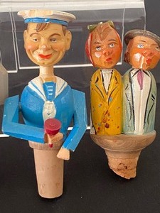 lot 148 image: Vintage Wooden Character Wine Corks