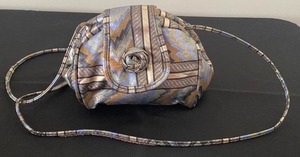 lot 151 image: Lovely Vintage Pelle Italia Multi-Colored Abstract Handbag