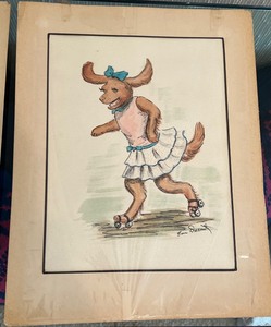 lot 205 image: Two Fun Character Drawings