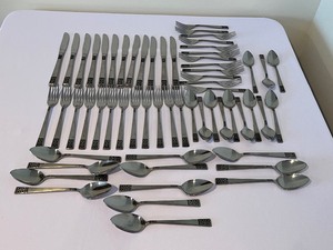 lot 161 image: Vintage Stainless Flatware by Grace- Andante - Service for 12