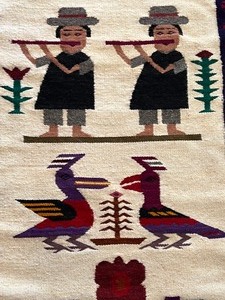 lot 182 image: Lovely Ethnic Textile The Wedding Birds