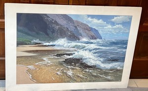 lot 189 image: Unframed Beautiful Ocean Themed Scenic Print