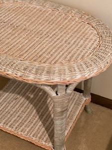 lot 272 image: Wicker Accent Table