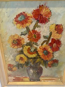 lot 268 image: Colorful Lovely Still Life Oil Painting by L. Ritter