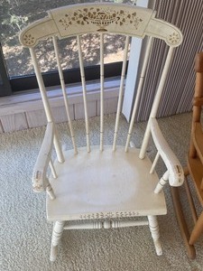 lot 260 image: Two Vintage Childrens Rocking Chairs