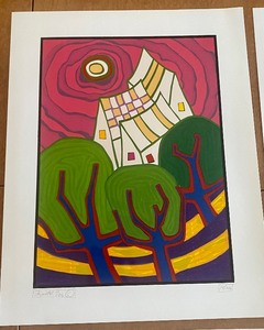 lot 248 image: Four Silkscreens on Foil Paper by Skynear