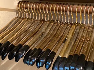 lot 229 image: 40 Quality Brass Clothing Hangers