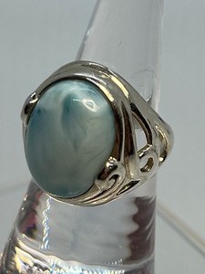 lot 294 image: Larimar & Sterling Ring