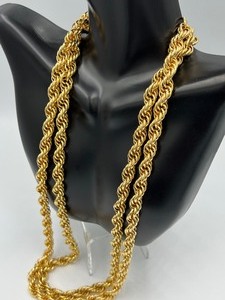 lot 314 image: (2) 18k Gold Plated Chains