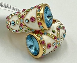 lot 324 image: Off Park Gold Tone and Multi-Colored Crystal Bypass Ring