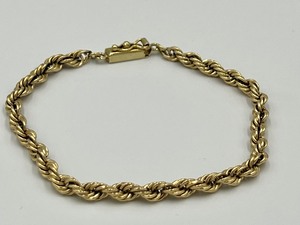 lot 329 image: 14k Rope Chain Bracelet