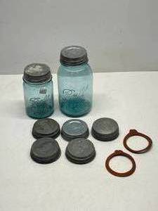 Vintage Ball Glass Canning Jars and Lids