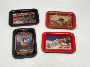 Collectible Anheuser Busch and Budweiser Small Serving Trays
