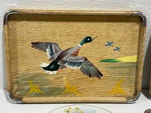 Wood Hand Painted Serving Trays