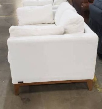 lot 128 image: Abbyson - Violetta Fabric Loveseat (Needs cleaning)
