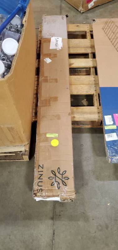 lot 40 image: Zinus Gulzar Easy Assembly Quick Lock 1.6 Inch Bunkie Board  Bed Slat Replacement, Full (Open Box)