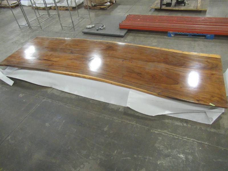 lot 99 image: Large Solid Wood Live Edge Walnut ConferenceDining Table (192602362) Approximate Dimensions 192 in. x 60 in. x 2.5 in. - $2,500.00 RESERVE