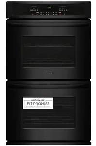 lot 321 image: Frigidaire 27 in. Double Electric Wall Oven Self-Cleaning in Black (Freight damaged)