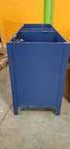 lot 365 image: London 60 in W x 22 in D x 35 in H Vanity Cabinet in Navy (Scratch & Dent) - Cabinet Only.