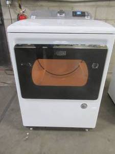 Maytag 7.4 cu. ft. 120-Volt Smart Capable White Gas Vented Dryer with Steam and Hamper Door, MGD7230HW. NO RESERVE