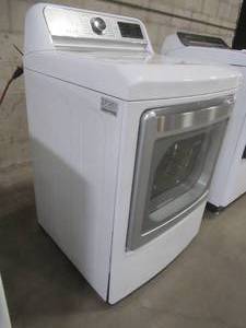 LG TurboSteam Smart Wi-Fi Enabled 7.3-cu ft Gas Dryer (White), DLGX7801WE - NO RESERVE
