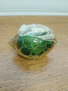 Vintage Venetian Crackle Glass Murano Style Lemon