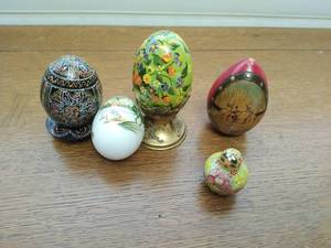 Collection of Hand Painted Eggs & Nesting Dolls