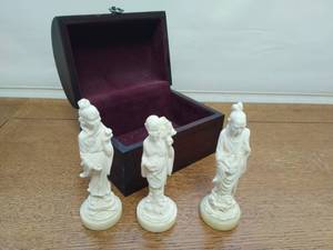 Three Asian Figurines by A. Giannelli