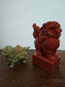 Two Foo Guardian Dog Figurines