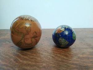 Two Globe Dcor Pieces