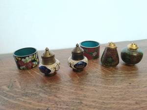Two Sets of Salt & Pepper Shakers and Two Napkin Rings