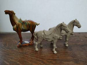 Three Vintage Horse Figurines