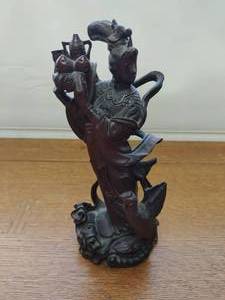 Wood Hand Carved Chinese Figure