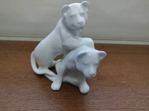 Royal Doulton Images of Nature Lion Cubs White Bone China Figurine