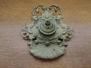 Vintage Metal Inkwell