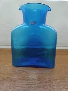 Blenko Handcrafted Light Blue Double Spout Water Carafe Pitcher