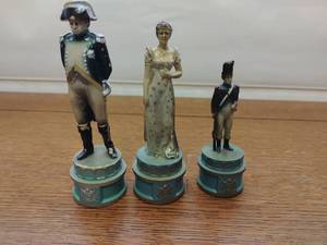 Three Vintage Chess Pieces
