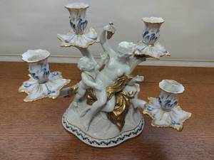 Hand painted Dresden Candelabra