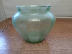 Vintage Vaseline Glass Vase