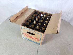 Hamms Beer Case and Bottles