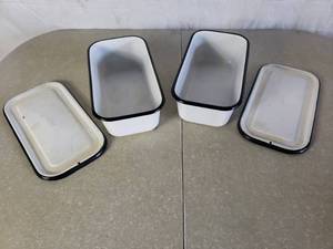 Covered Enamelware Servers