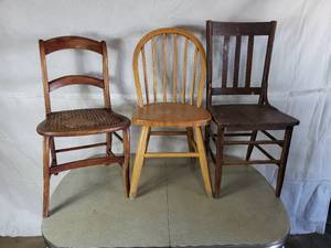 3 Wooden Chairs